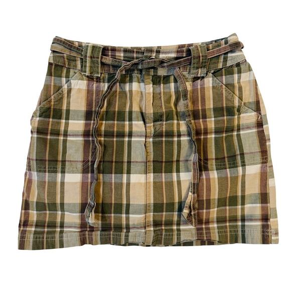 St. John’s Bay Women’s 6P Skirts Skort Bundle – Plaid & Brown Utility Cotton - Picture 2 of 9